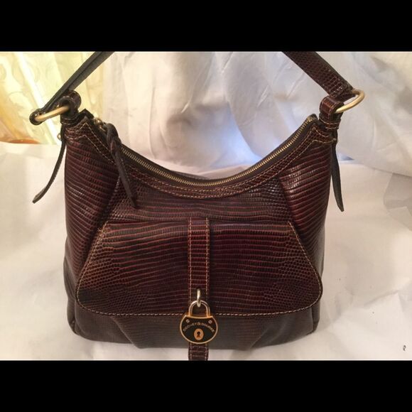 Dooney & Bourke Snake Embossed Print Red - Picture 2 of 11